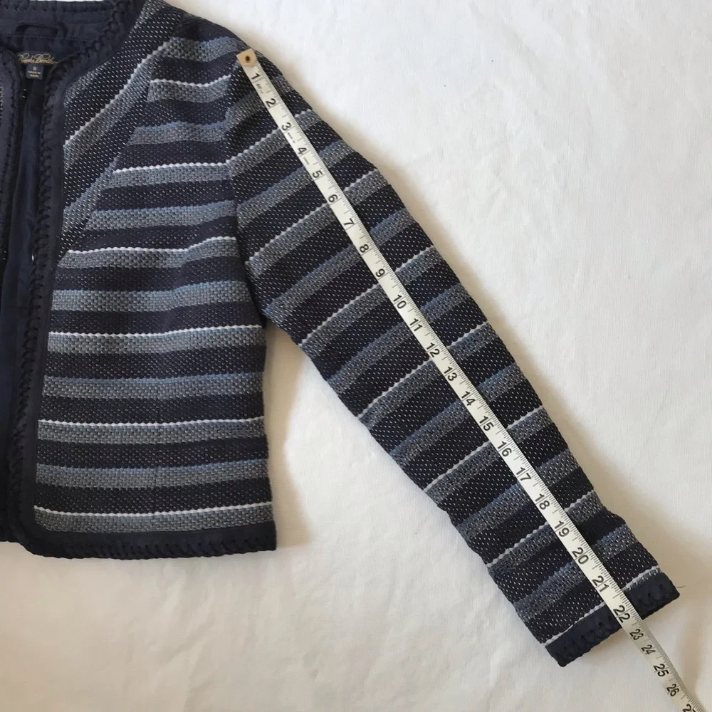 Brooks Brothers Navy Leather Blazer